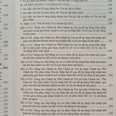 Hệ Thống Các Nghị Quyết Của Hội Đồng Thẩm Phán Tòa Án Nhân Dân Tối Cao Về Hình Sự Và Tố Tụng Hình Sự Từ Năm 1986 Đến 2023