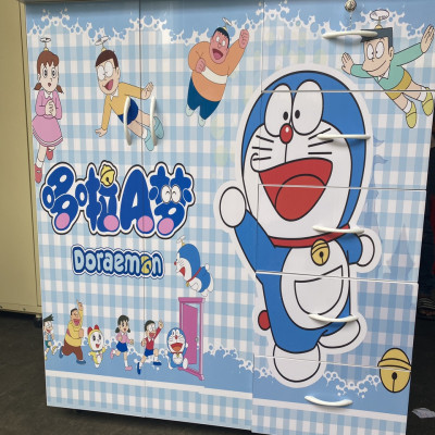 Tủ quần áo nhựa đài loan trẻ em in 3D - có VIDEO - 1m06x1m25x42 doremon cho bé trai