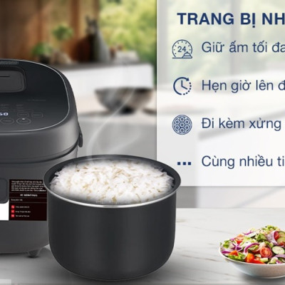 NỒI CƠM ĐIỆN TỬ 1.8L TOSHIBA RC-18DR4TVN - Hàng chính hãng