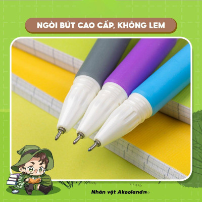 Bút Gel 0.5 mm - Nhân Vật Akooland Tahi - Thiên Long Gel-012/AK - Mực Đen