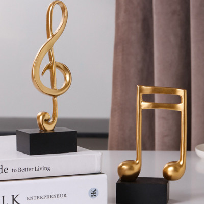 Mô hình 3 nốt nhạc, khoá sol mạ đồng trang trí đàn Piano, đồ decor trang trí nội thất tủ kệ , bàn làm việc - Hàng chính hãng