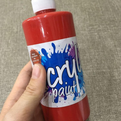 Chai Màu Vẽ Acrylic 300ml - Đỏ
