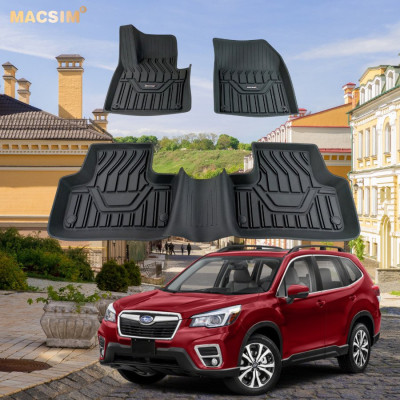 Thảm lót sàn xe ô tô Volvo XC60 2018+ Nhãn hiệu Macsim chất liệu nhựa TPE cao cấp màu đen