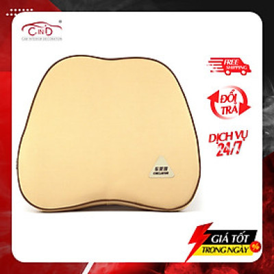Tựa Lưng Ô Tô Cao Su Non Vải Nỉ CHELAIYA MS003 Màu Kem