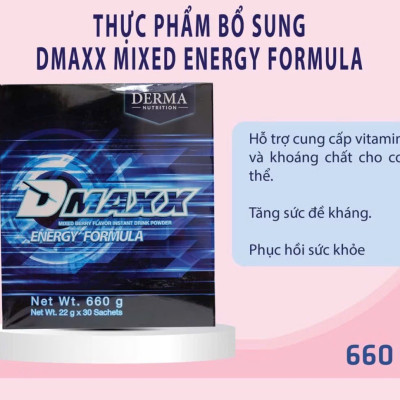 DMAXX thức uống bổ sung vitamin năng lượng có đường DAMODE 100 gói màu xanh mỗi gói 22gr