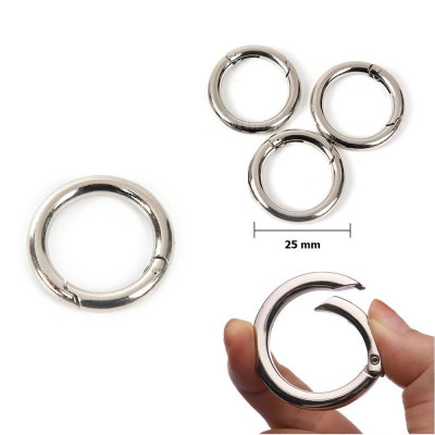 Set 3 Vòng Khoen Tròn Nhỏ, Móc Khuyên Chùm Khóa Trơn Kim Loại Màu Bạc, Móc Chùm Chìa Khóa, Móc Đa Năng - TakyHome  5070