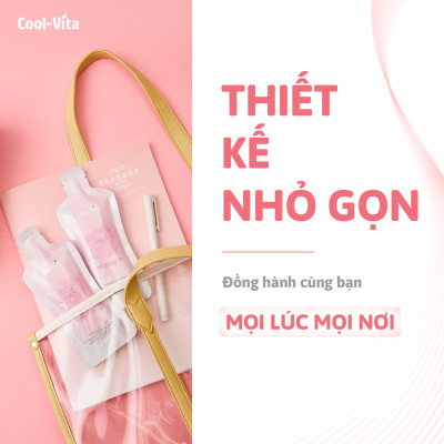 Combo 4 Hộp Nước Uống Collagen Peptide 3000mg Coolvita Hỗ Trợ Trẻ Hóa Sáng Da, Hỗ Trợ Dưỡng Tóc và Móng Kết Hợp Vitamin B3 (45ml× 7 túi)/hộp