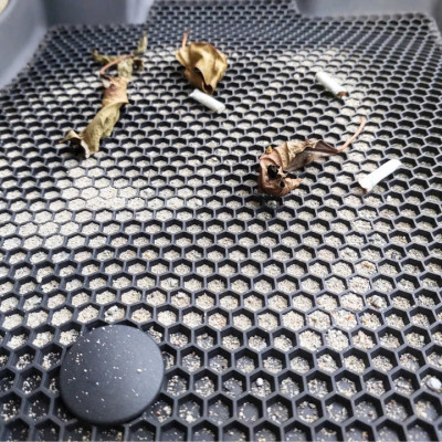 Thảm ô tô sd3 2 lớp dạng lưới lục giác Toyota Camry 2019-2024 màu đen - bề mặt cao su siêu sạch - Macsim