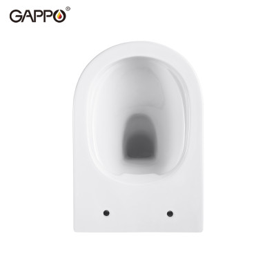 BỒN CẦU TREO TƯỜNG NHẬP KHẨU NGA GAPPO GM102 DÁNG OVAL MEN TUYẾT - HÀNG CHÍNH HÃNG