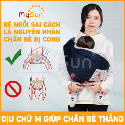 Địu điệu vải trẻ em giá rẻ cho e bé sơ sinh 1 2 3 … 12 tháng tuổi ngồi, nằm.