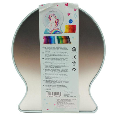 Hộp 33 Bút Lông Màu Connector Faber-Castell 15 55 44 - Hộp Hình Ngựa Unicorn