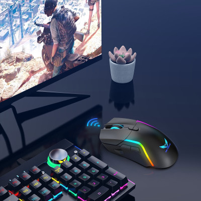 Chuột Led Không Dây Pin sạc T28 Cổng sạc TypeC chống mỏi cổ tay cho máy tính laptop hàng nhập khẩu