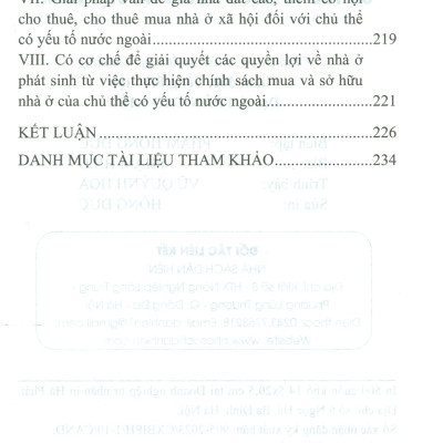 Quyền Sở Hữu Nhà Ở Của Chủ Thể Có Yếu Tố Nước Ngoài Tại Việt Nam (Sách chuyên khảo)