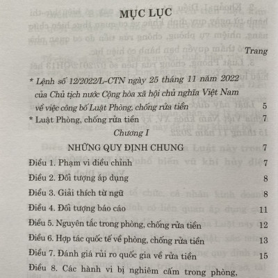 Luật Phòng, Chống Rửa Tiền 