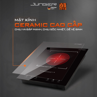 Bếp đơn hồng ngoại Junger MT-92 2200W Không kén nồi Hàng Chính Hãng Bảo Hành 12 Tháng