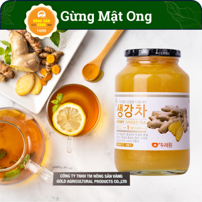 Mật Ong Chanh, Gừng Hàn quốc, Citron Tea Nắp Đen VIP 1kg - Nông Sản Vàng
