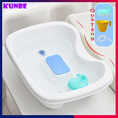 Chậu Gội Đầu Tại Giường KUNBE, Chậu Gội Đầu Tại Nhà Thông Minh Cho Mọi Người - Tặng Lược Massage Và Cốc Gội Đầu