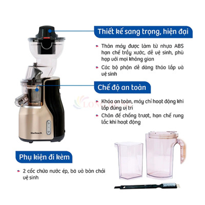 Máy ép chậm Bluestone SJB-6568 - Hàng chính hãng