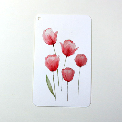 Giấy vẽ màu nước postcard (8 x 13) cm lên màu đẹp không cong, giấy màu trắng kem, 40 tờ giấy dày 280gsm AT788 Green Art - Hàng chính hãng