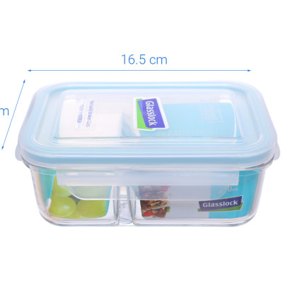 Bộ đựng đồ ăn trưa gồm túi giữ nhiệt  +  hộp thủy tinh chia ngăn 1000ml + hộp thủy tinh chia ngăn 670ml Lunch67-100