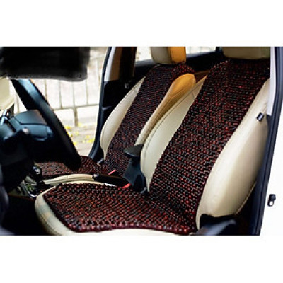 Đệm Lót Ghế Xe Ô Tô Hạt Gỗ Mun Cao Cấp Hạt 18ly - Móc Viền Tay Thủ Công ( Mian.vn )