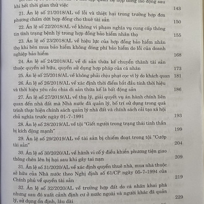 Hệ Thống Án Lệ Việt Nam ( Hiện Hành ) Từ Án Lệ Số 01 Đến Án Lệ Số 70