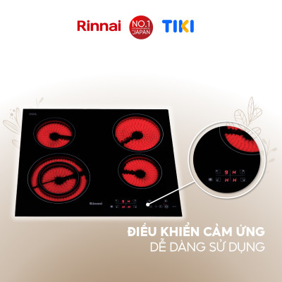 Bếp hồng ngoại Rinnai RB-E41HV mặt kính Schott 6000W - Hàng chính hãng.