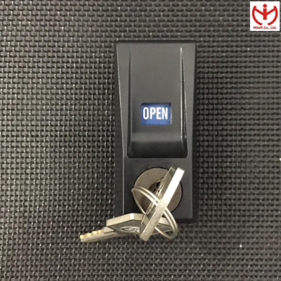 Khóa tủ sắt cửa lùa REAL T125 dùng cho tủ Hòa Phát 2 cánh trượt T6 chìa thau - MSOFT