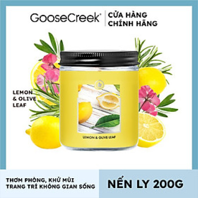 Nến ly Goose Creek (200g) - Lemon & Olive Leaf