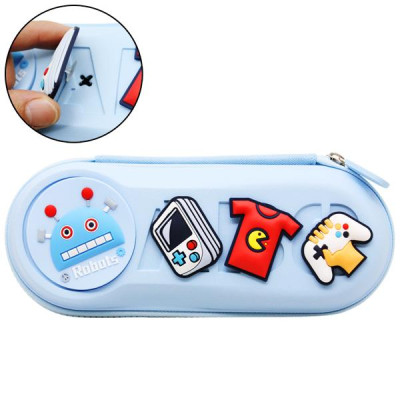 Bóp Viết Nhựa Charm Robot - Shunde 9036 - Màu Xanh Dương