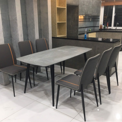 Bàn ăn mặt đá ceramic Tundo giá rẻ kích thước 1m4 x 80 x 75cm