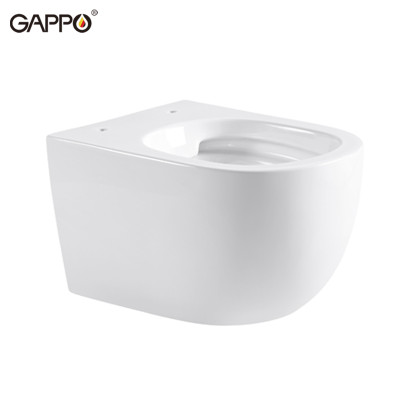 BỒN CẦU TREO TƯỜNG NHẬP KHẨU NGA GAPPO GM102 DÁNG OVAL MEN TUYẾT - HÀNG CHÍNH HÃNG