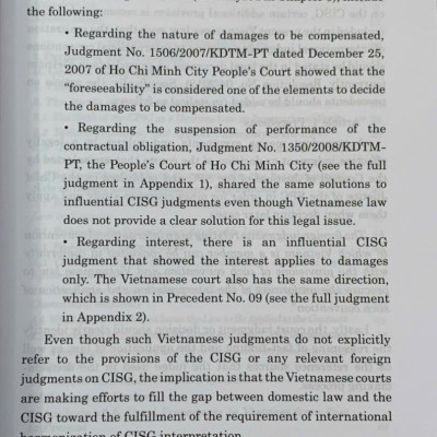 Applicability of jurisconsultorium on the CISG in the Vietnamese judiciary