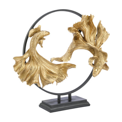 Tượng Trang Trí Hình Con Cá ALLISON Màu Vàng Kim|Index Living Mall| Nội Thất Thái Lan