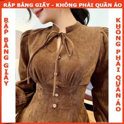 Rập giấy A0 mã 1441- đầm xòe cổ chân (BẢN VẼ)