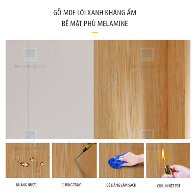 Tủ Gỗ Trưng Bày Cánh Kính Đèn LED Dài 40cm, Cao 200cm Rộng 40cm SIB Decor TCK01
