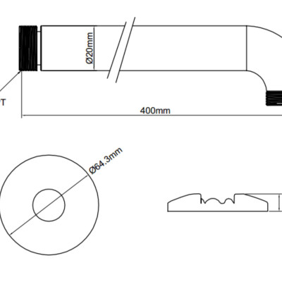 Cần sen tắm gắn tường Moen - 120067