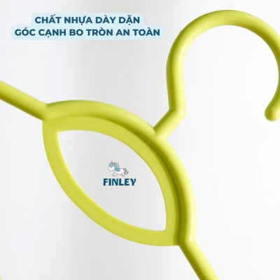 Set 6 Móc Nhựa Finley PP Nguyên Sinh Cao Cấp Đa Năng Móc Quần Áo Trẻ Em, Phụ Kiện - katydang