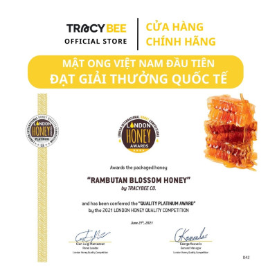 Mật ong hoa chôm chôm Tracybee 95G