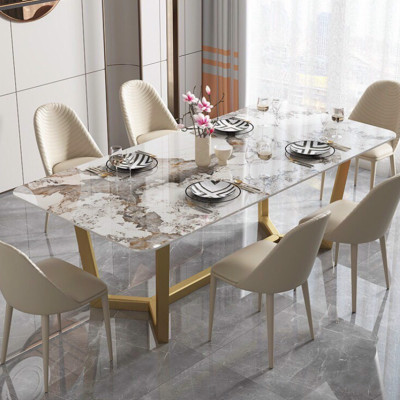 Bàn ăn mặt đá Juno Sofa chân Concorde inox kích thước 1m4 x 80 x 75cm