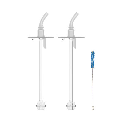 [ WR211 - Cổ rộng ] Bộ 2 Ống hút silicone thay thế cho bình sữa chuyển tiếp cổ rộng 270ml của Dr.Brown