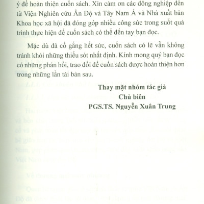 Thúc Đẩy Xuất Khẩu Hàng Nông Sản Của Việt Nam Sang Thị Trường Ấn Độ (Sách chuyên khảo) -  PGS. TS. Nguyễn Xuân Trung chủ biên 