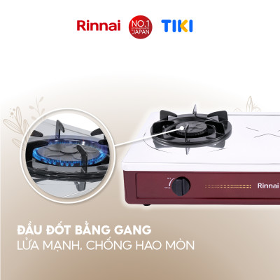 Bếp gas dương Rinnai RV-MC27RS mặt bếp inox và kiềng bếp men - Hàng chính hãng.