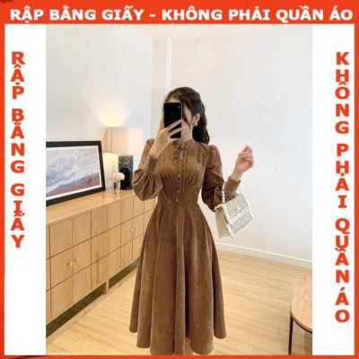 Rập giấy A0 mã 1441- đầm xòe cổ chân (BẢN VẼ)