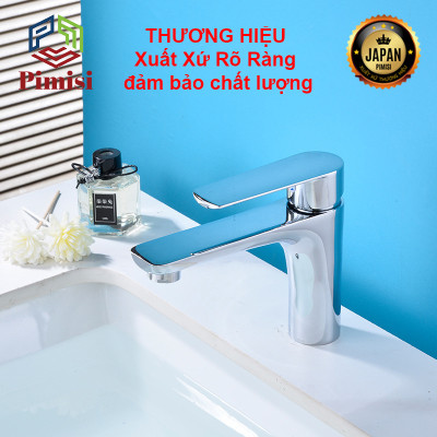 Gật Gù Nóng Lạnh Pimisi PV-308C-1 Dài - Rộng 17 cm, Cho Chậu Rửa Mặt 1 Lỗ Treo Tường Hoặc Lavabo Mặt Bàn Đá | Chính Hãng