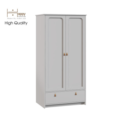 [Happy Home Furniture] NOMIA , Tủ quần áo 2 cửa mở - 1 ngăn kéo , 90cm x 58cm x 180cm ( DxRxC), TCM_037