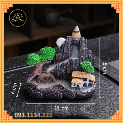 Thác khói trầm hương tặng 5 nụ trầm hương cao cấp xông trầm, thác khói non bộ tiểu cảnh trang trí đồ phong thủy.