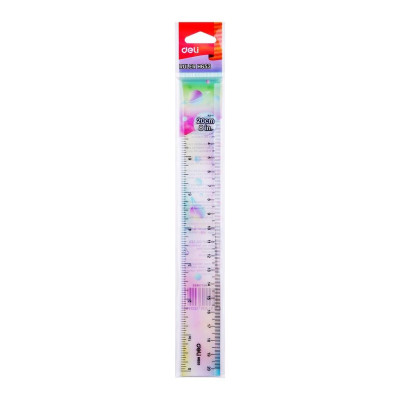 Thước Kẻ Màu Cực Quang 20 cm - Deli EH653