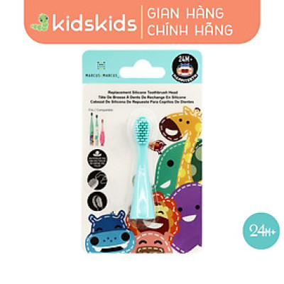 Đầu bàn chải silicon thay thế cho bé Marcus & Marcus - Xanh dương