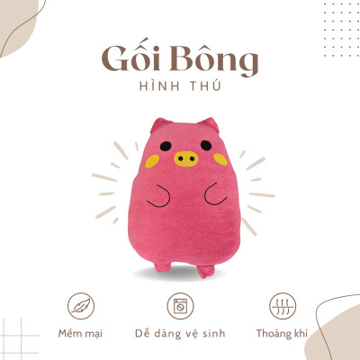 Gối bông cho bé MYM size 30x40cm siêu đáng yêu mềm mịn êm ái dành cho bé yêu (Khách Vui Lòng Chat Với Shop Để Chọn Mẫu)